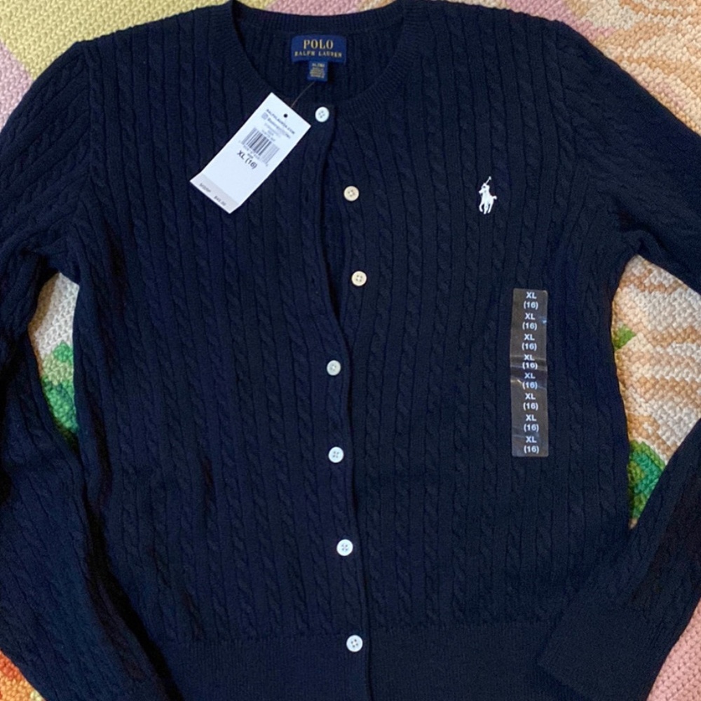 Girls Ralph Lauren cardigan sweater NWT